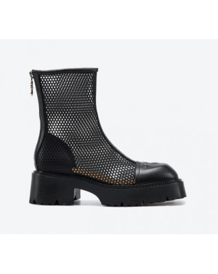 British style mesh Martin boots new breathable thick-soled heightened fried street boots