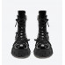 Retro patent leather bow thick bottom sweet cool Martin boots women's new black boots