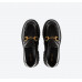 Patent leather thick-soled sponge cake British style loafers women's spring and autumn new black leather shoes