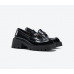 Retro patent leather thick-soled British style loafers new heightened chunky heel leather shoes