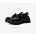 women's new genuine leather british style loafers