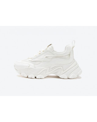 Leather Thick Sole White Summer Breathable Mesh Shoes Versatile Sneakers